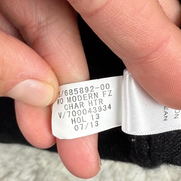 Banana Republic Merino Wool Blend Full Zip Sweater Cardigan Dark Grey Men's Sm - Picture 7 of 8